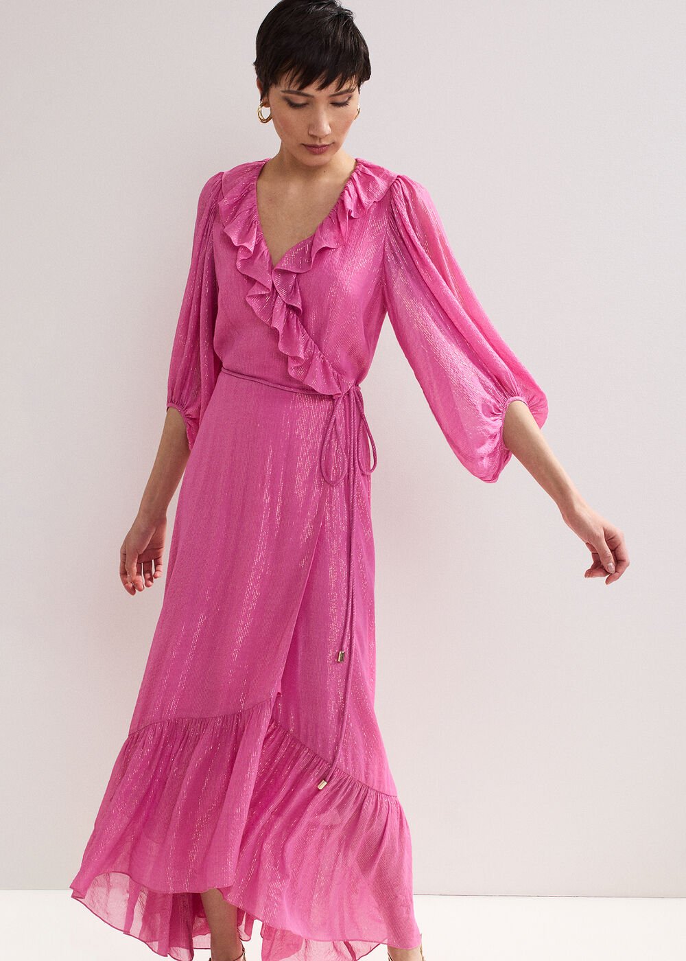 Araminta Wrap Dress Pink