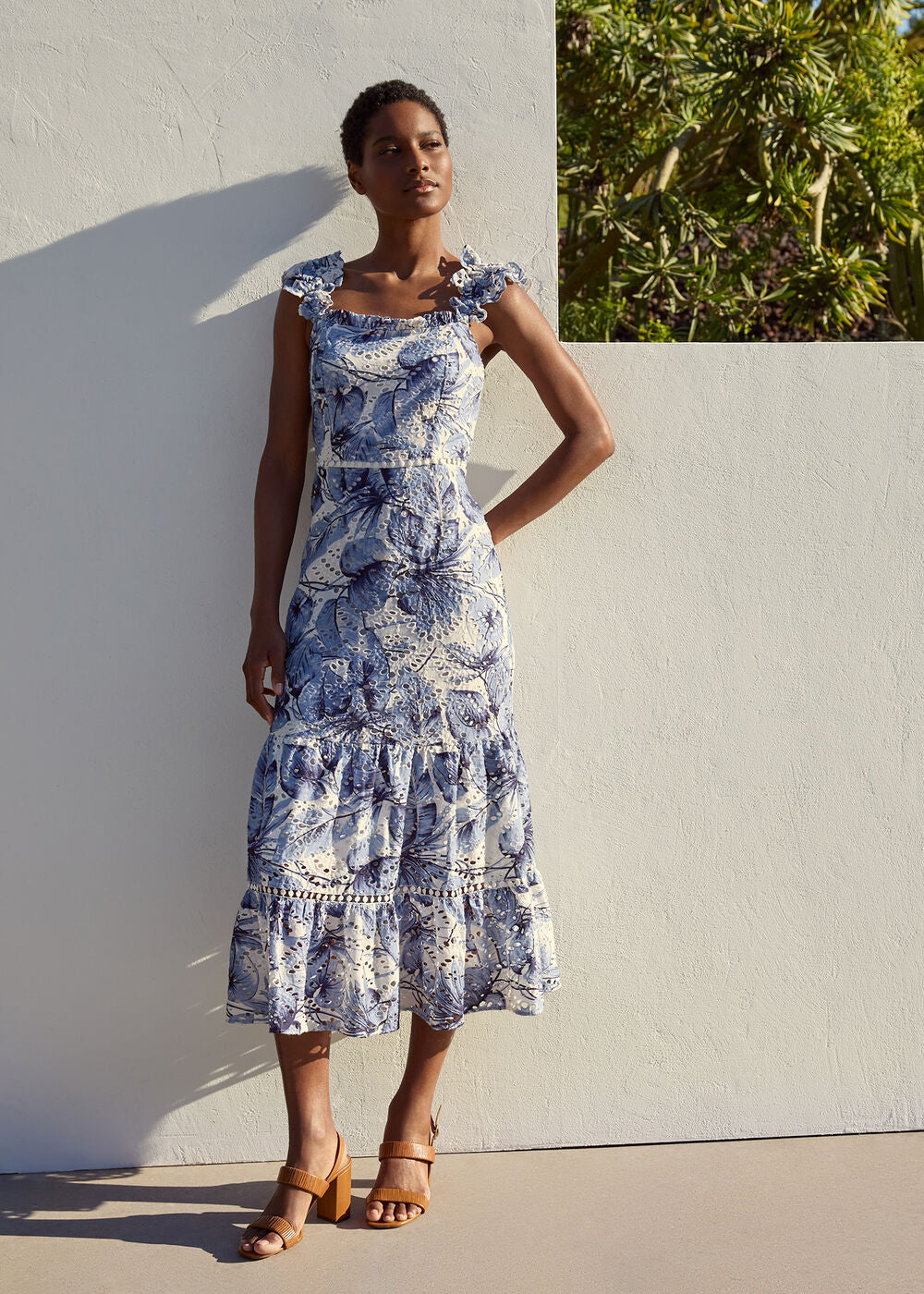 Genieve Midi Dress Blue