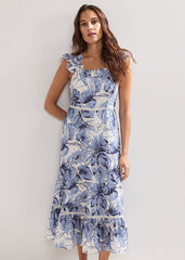 Genieve Midi Dress Blue