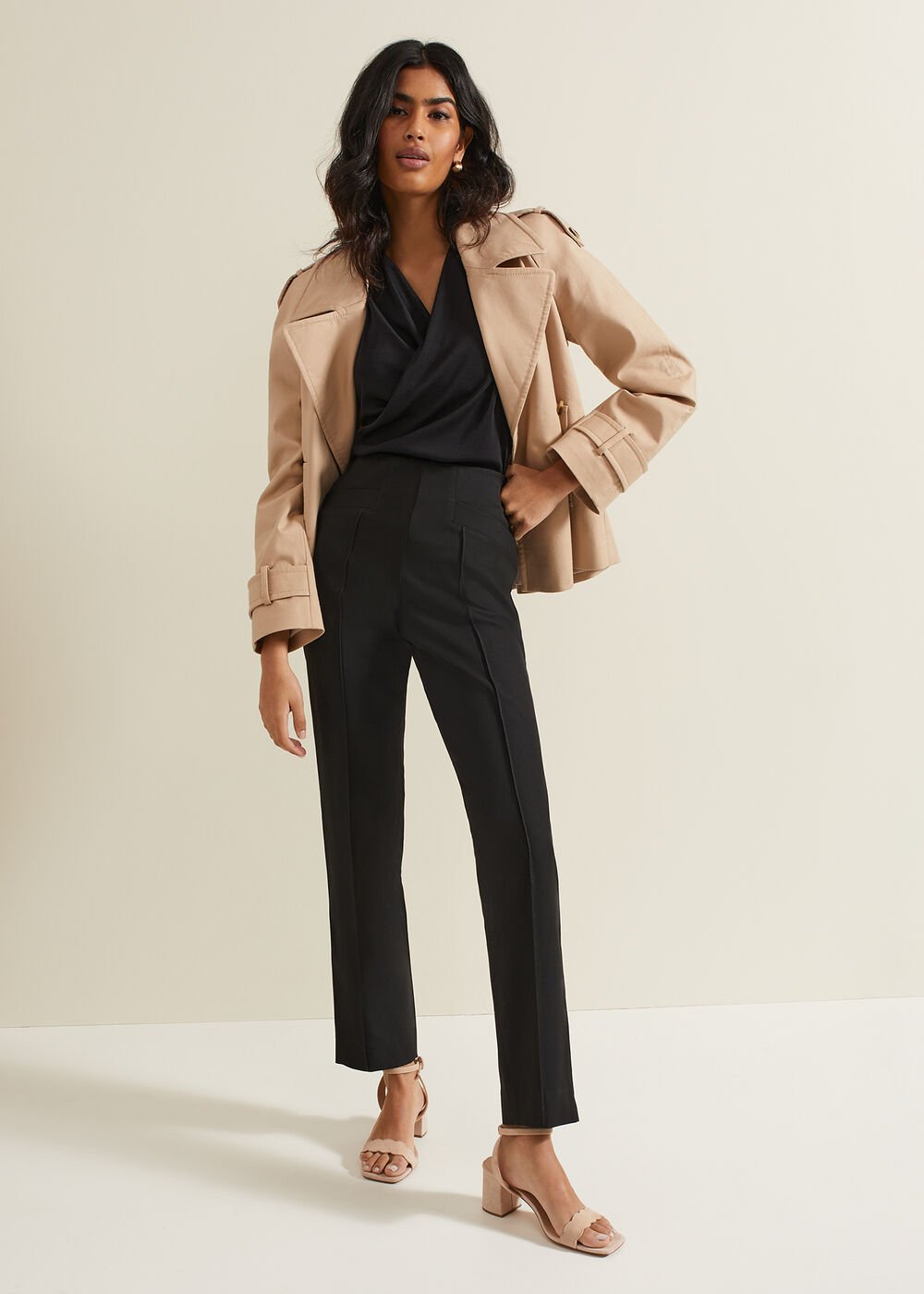 Sutton Drape Top Black
