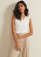 Sutton Drape Top Ivory