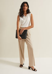 Sutton Drape Top Ivory
