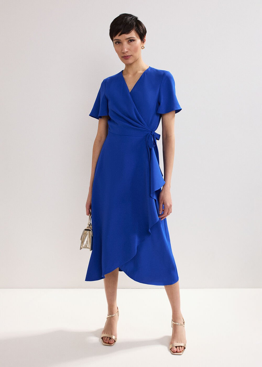 Julissa Wrap Dress Blue