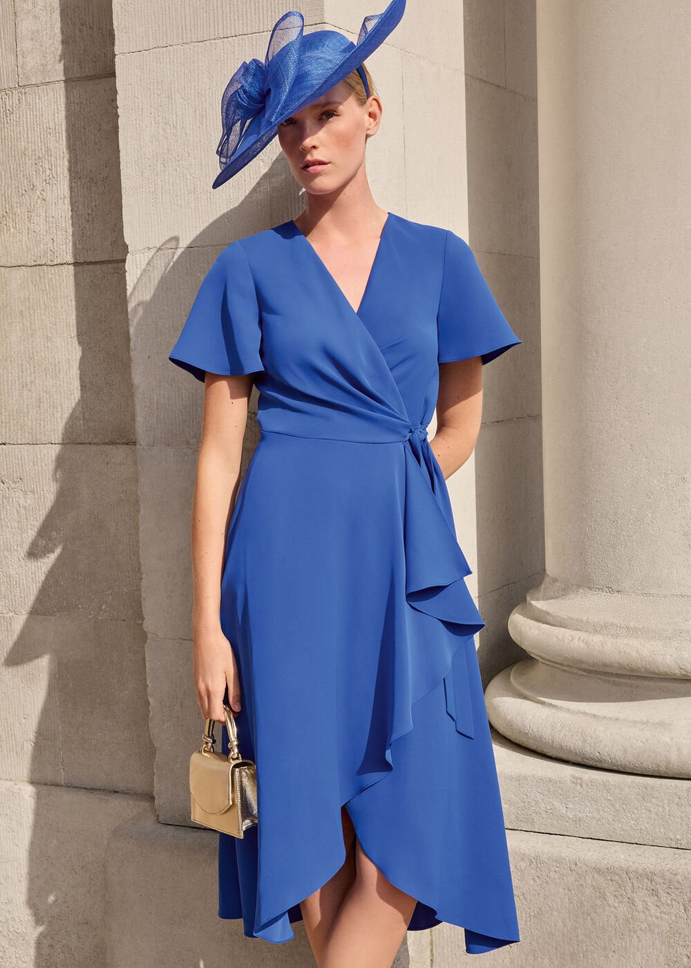 Julissa Wrap Dress Blue
