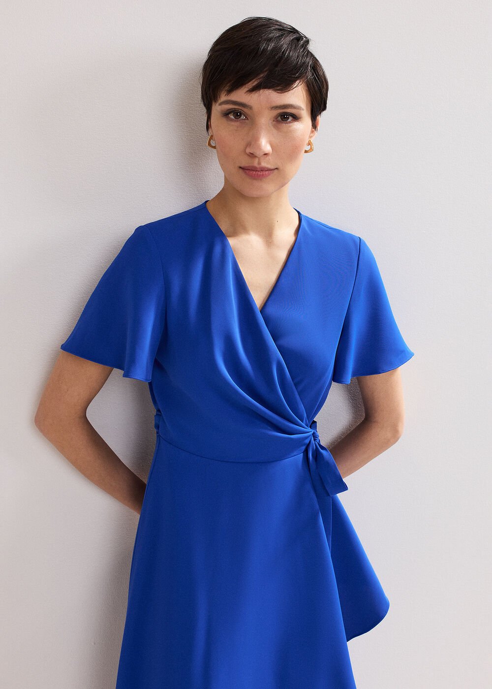 Julissa Wrap Dress Blue