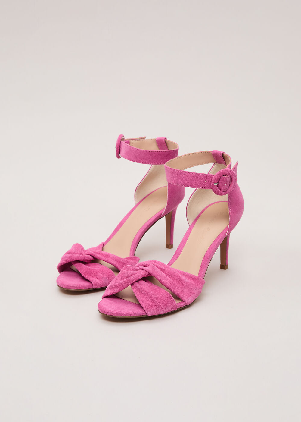 Suede Twist Sandal Pink