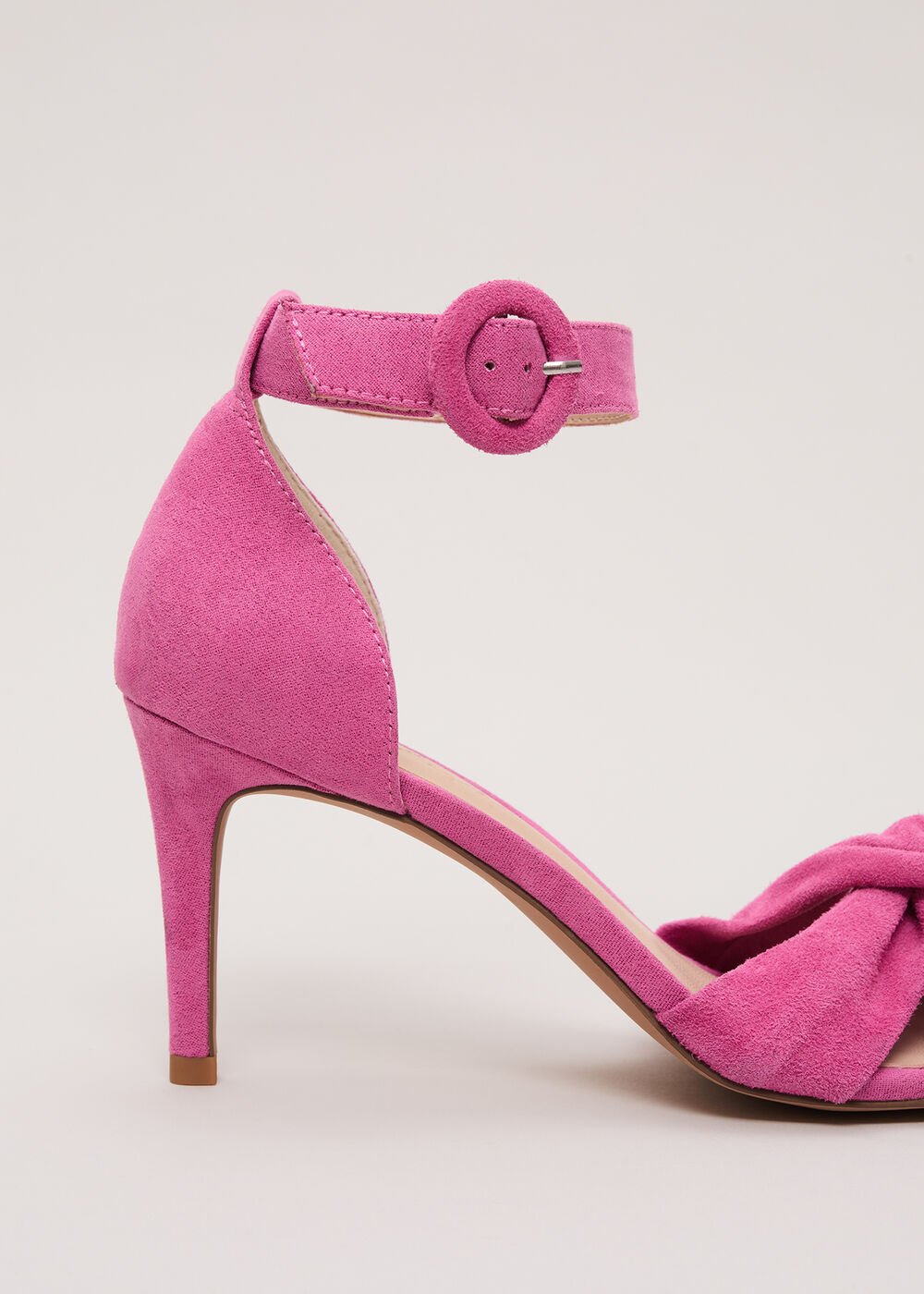 Suede Twist Sandal Pink