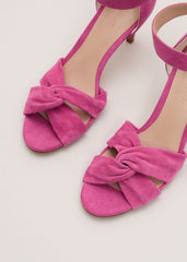 Suede Twist Sandal Pink
