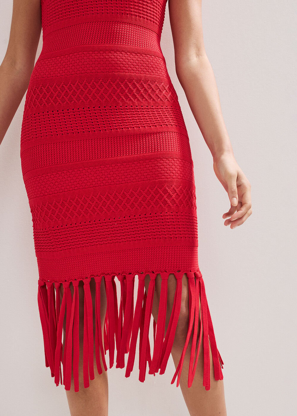 Tazmin Tassel Dress Red