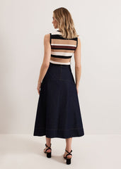 Mavis Denim Skirt Dark Wash