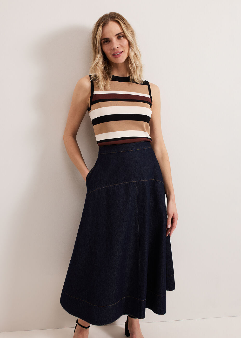 Mavis Denim Skirt Dark Wash