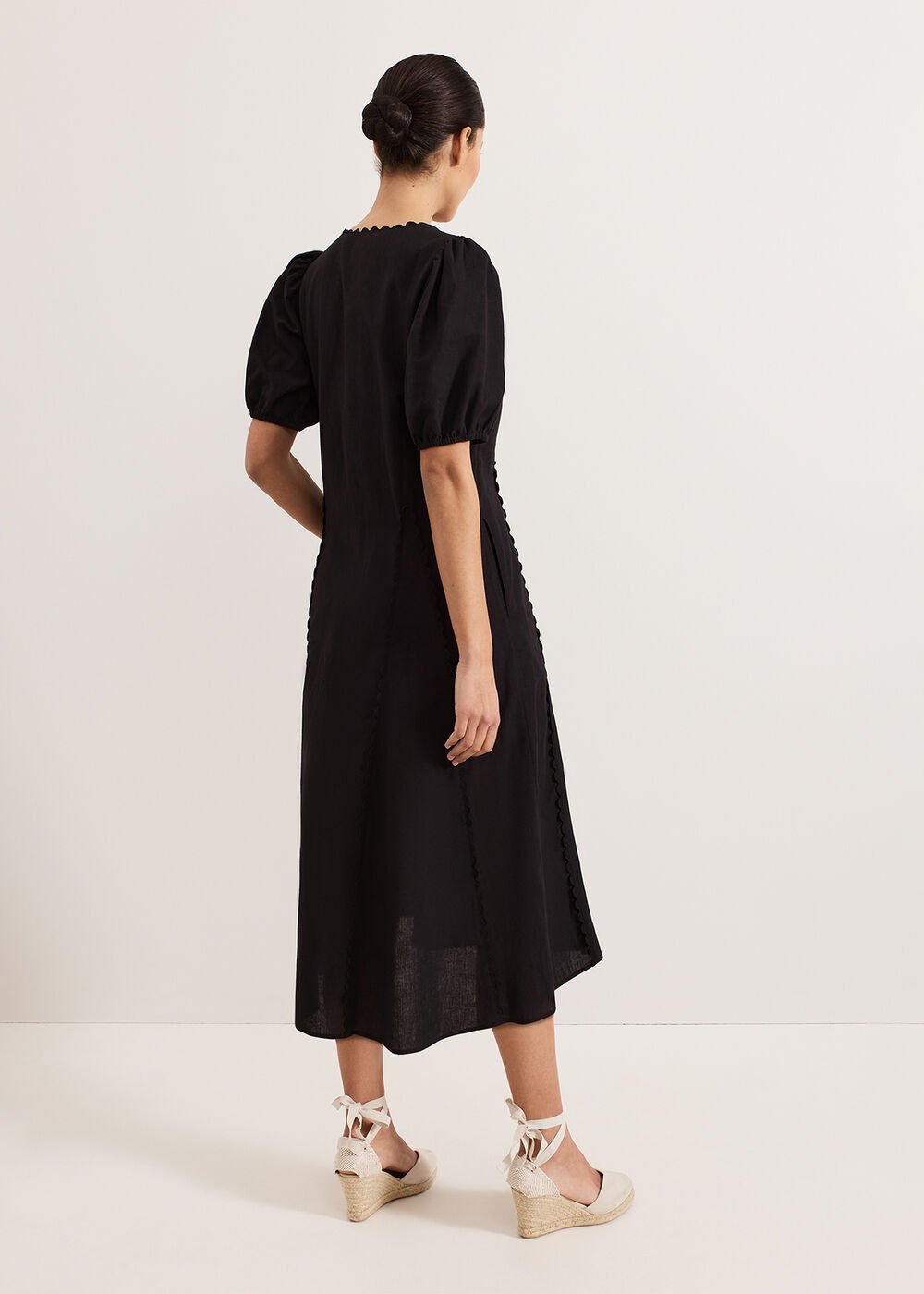 Milly Linen Dress Black
