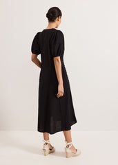 Milly Linen Dress Black