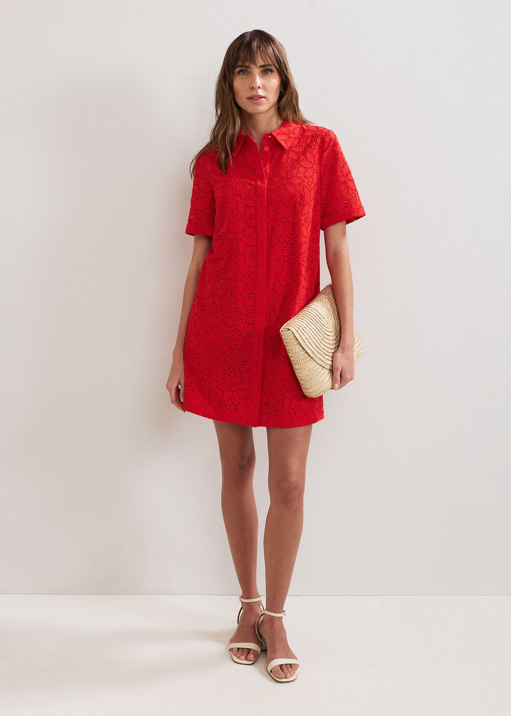 Nicky Shirt Dress Red