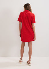 Nicky Shirt Dress Red