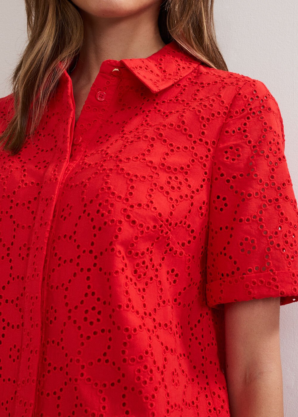 Nicky Shirt Dress Red