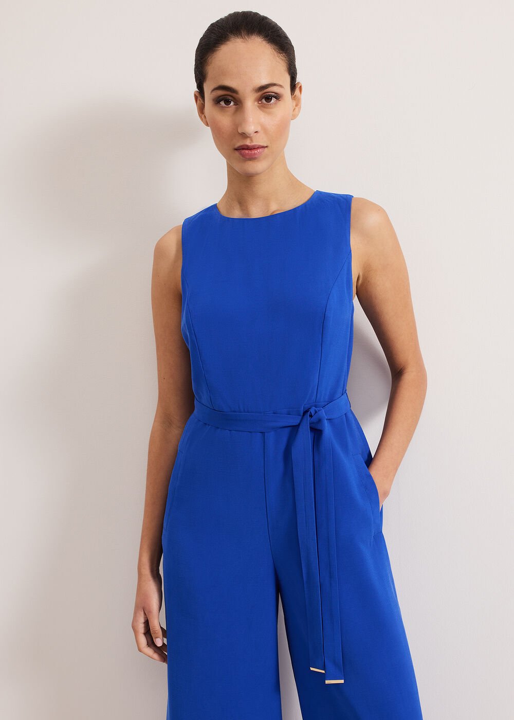 Marta Plain Jumpsuit Blue