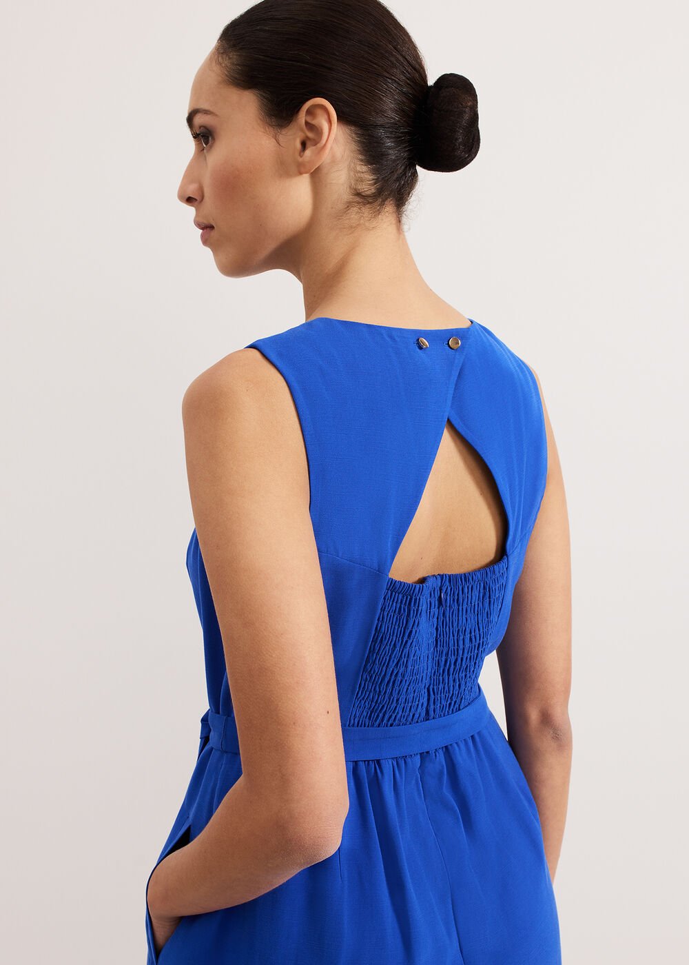 Marta Plain Jumpsuit Blue