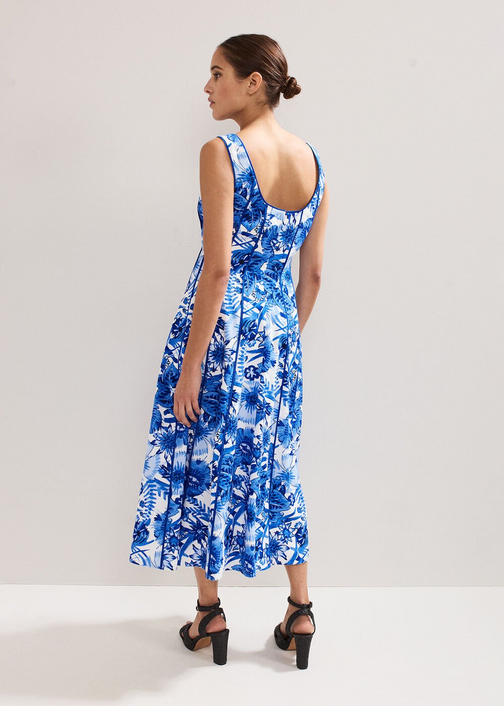 Goldie Printed Dress Blue