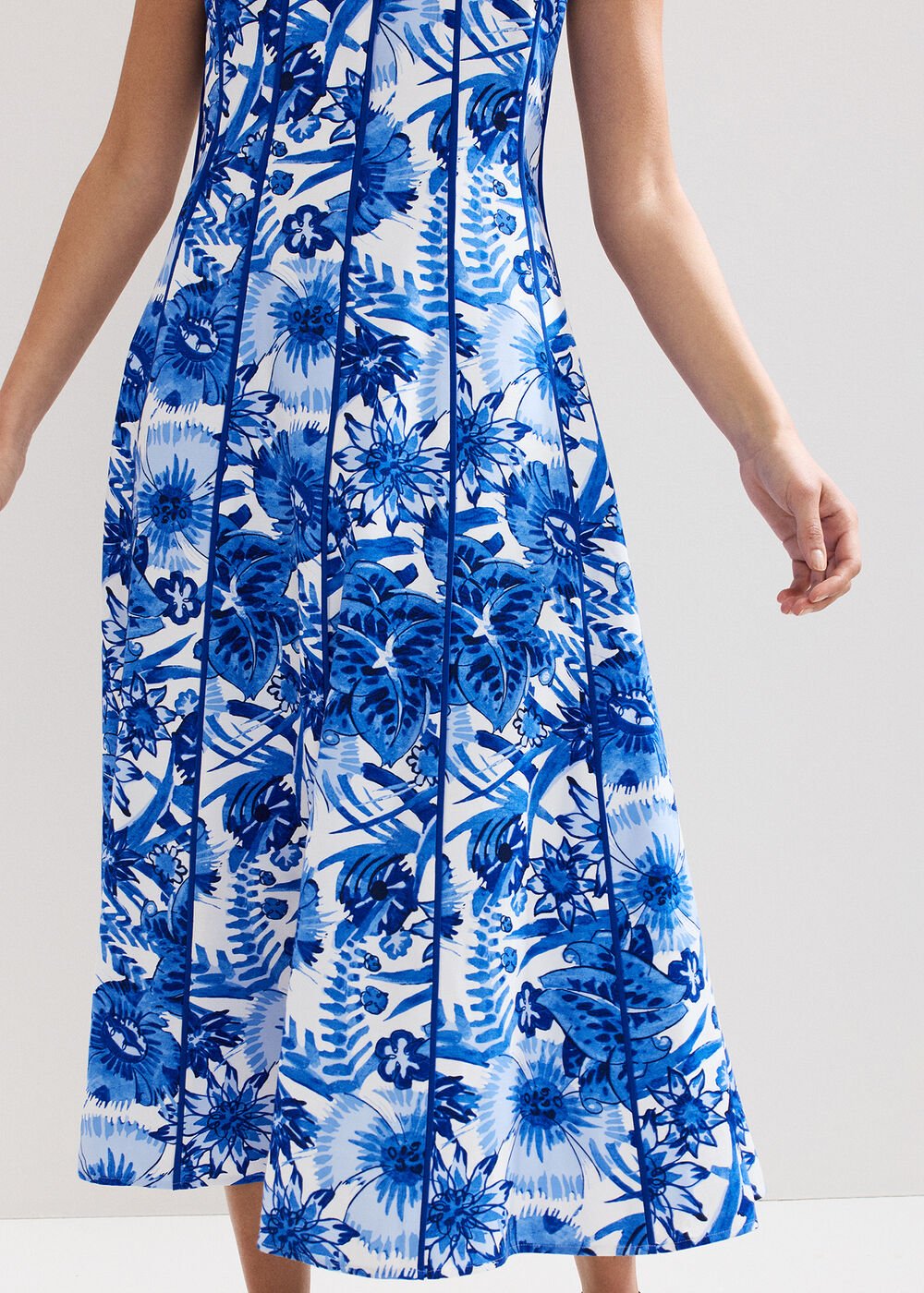 Goldie Printed Dress Blue