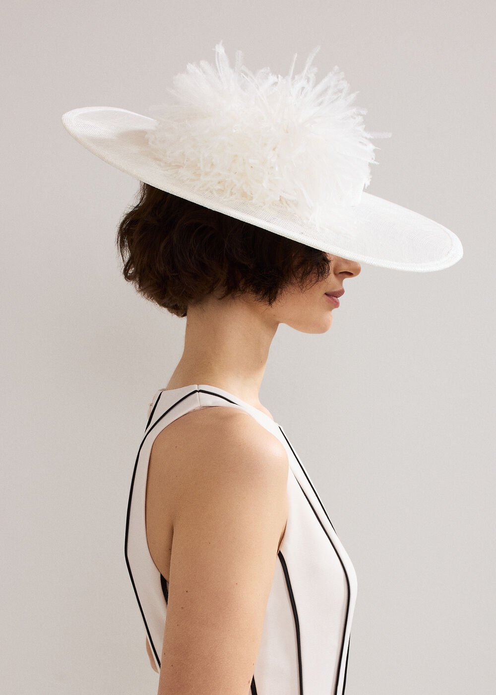 Pom Pom Boater Ivory
