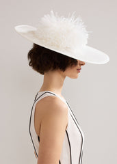 Pom Pom Boater Ivory
