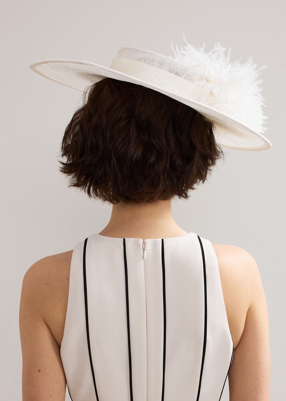 Pom Pom Boater Ivory