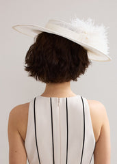 Pom Pom Boater Ivory