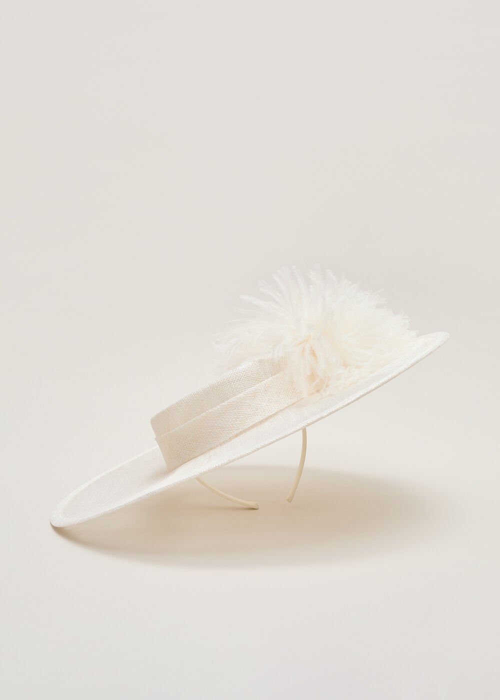 Pom Pom Boater Ivory