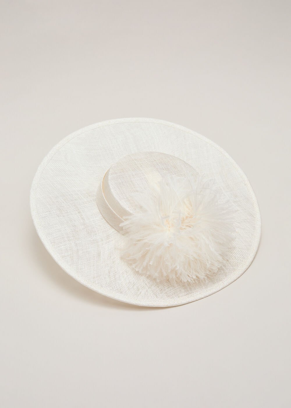 Pom Pom Boater Ivory