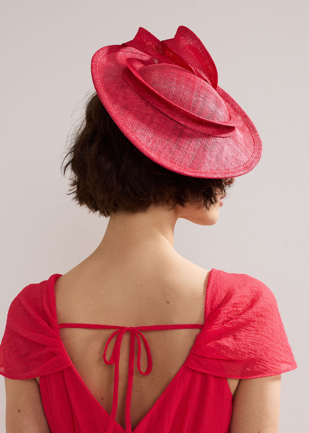 Oval Fascinator Coral