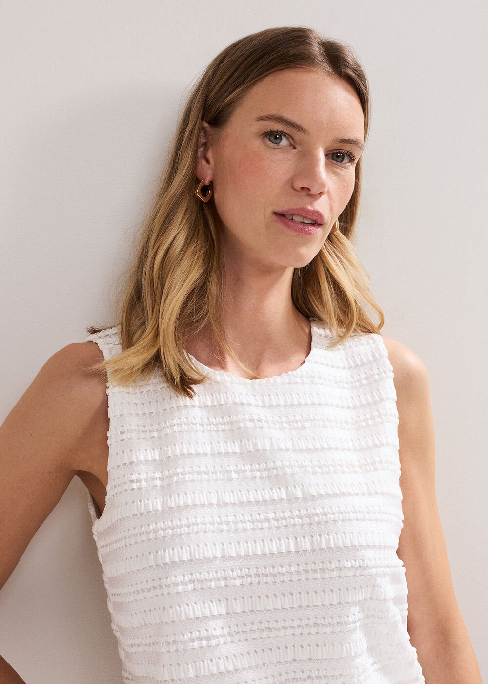 Emiah Crochet Tank Ivory