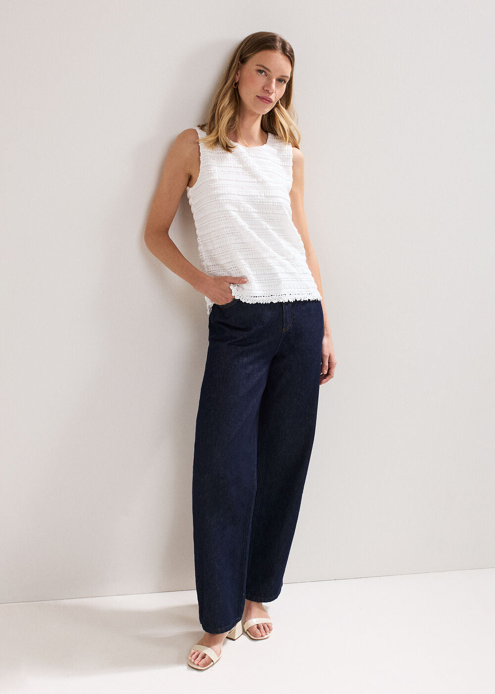 Emiah Crochet Tank Ivory