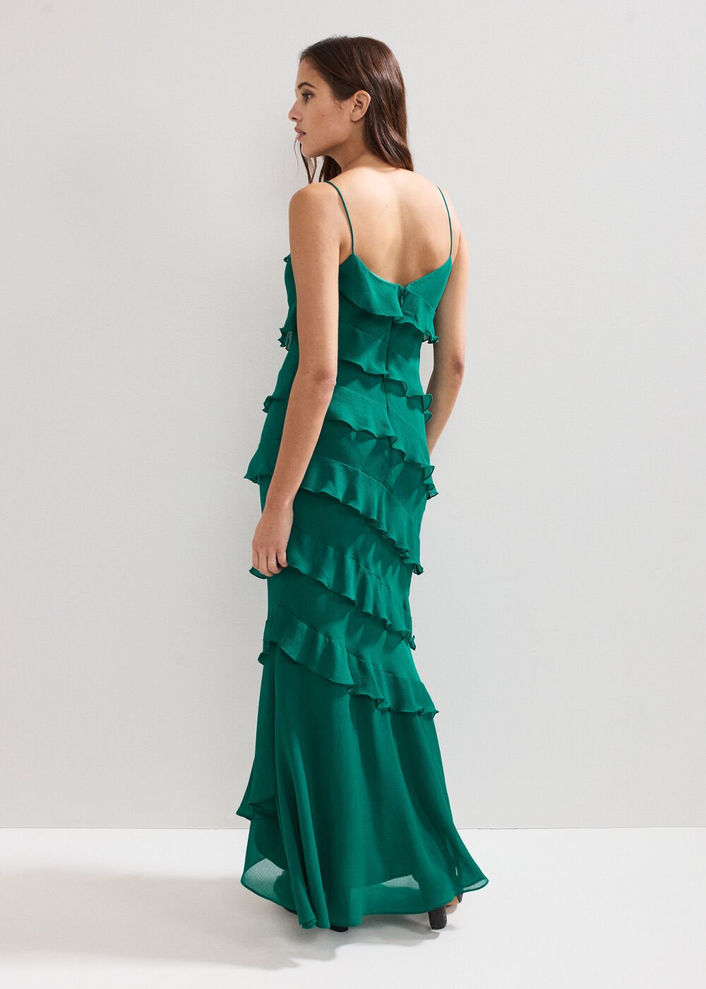 Keegan Ruffle Dress Green