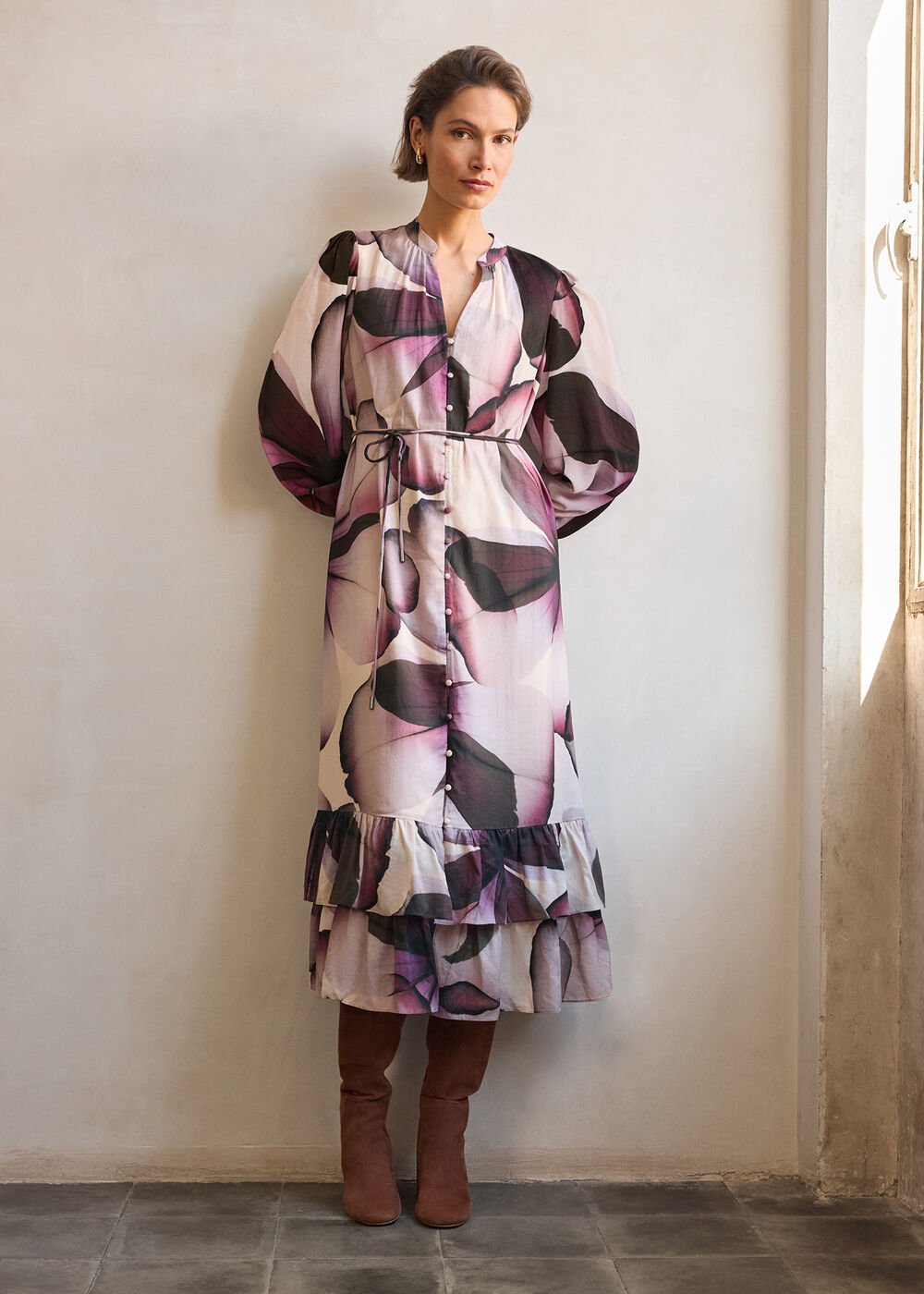 Clarra Floral Dress Purple