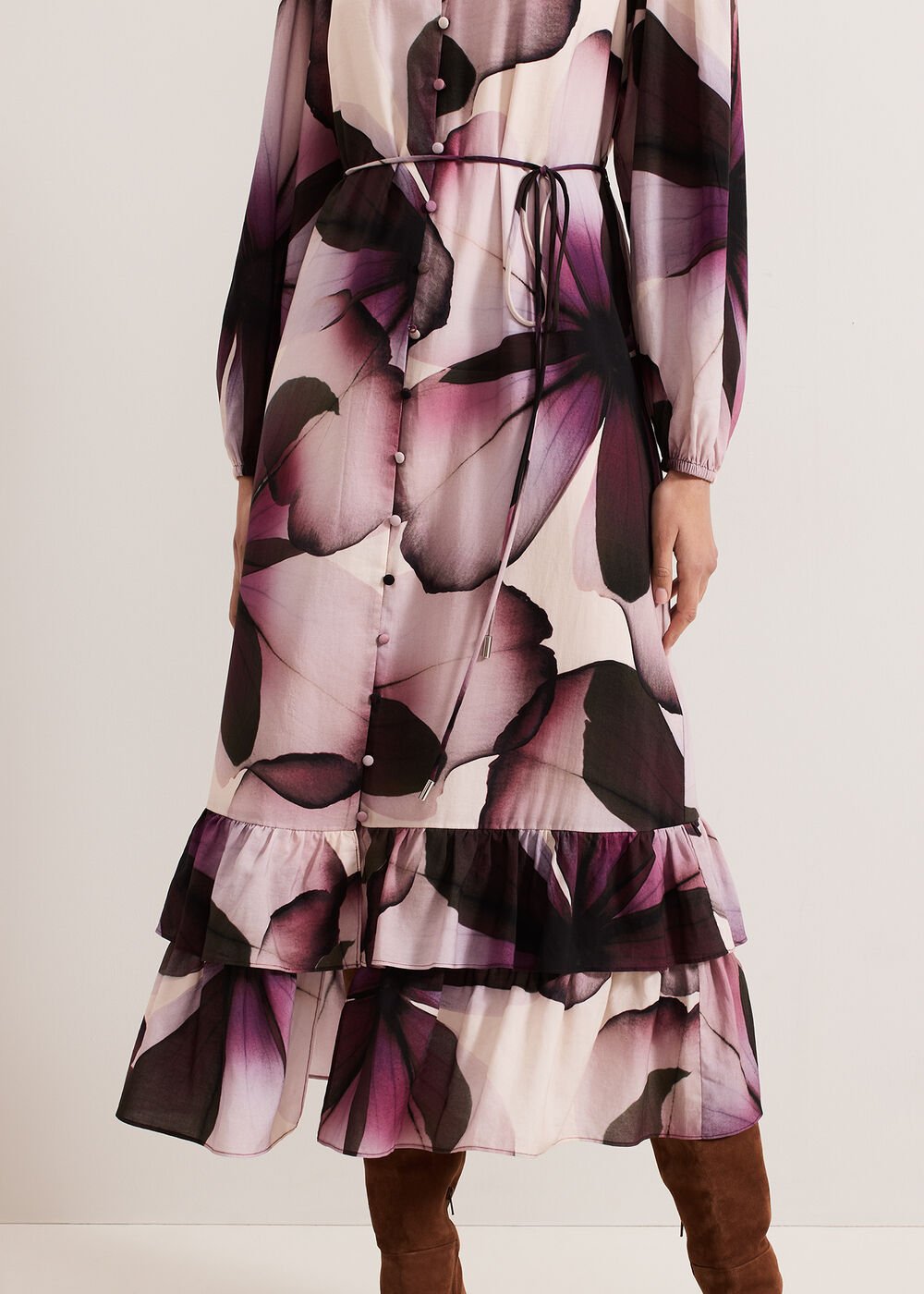 Clarra Floral Dress Purple