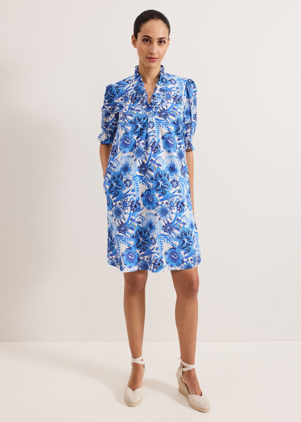 Azelia Cotton Dress Blue