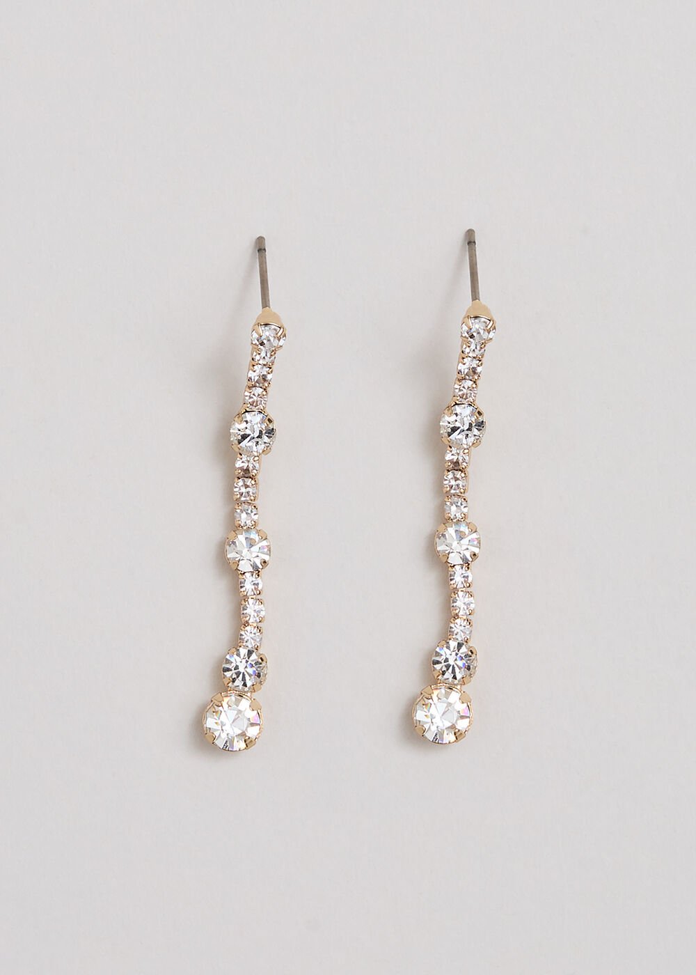 Stone Drop Earrings Gold
