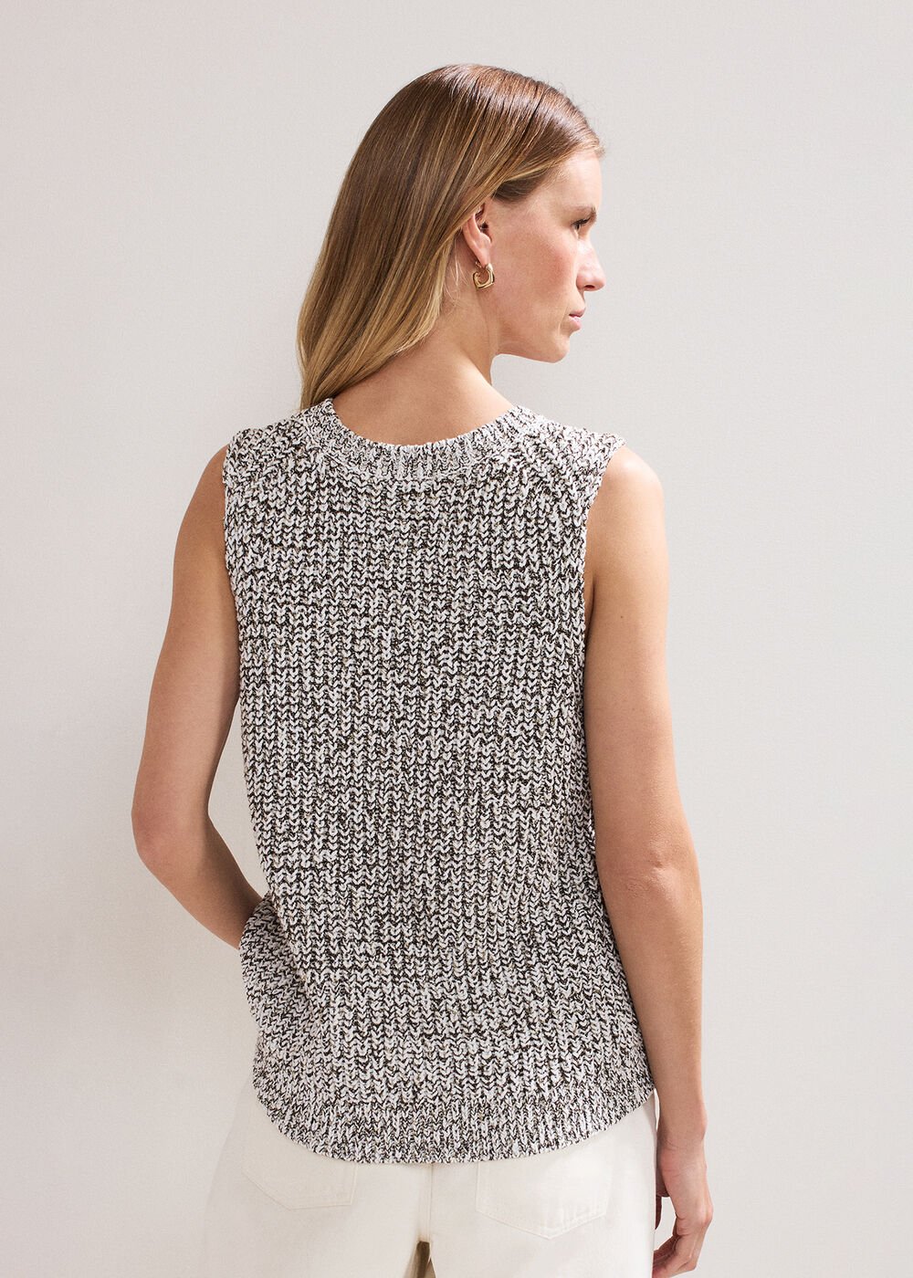 Lorelle Knit Tank Black/Ivory