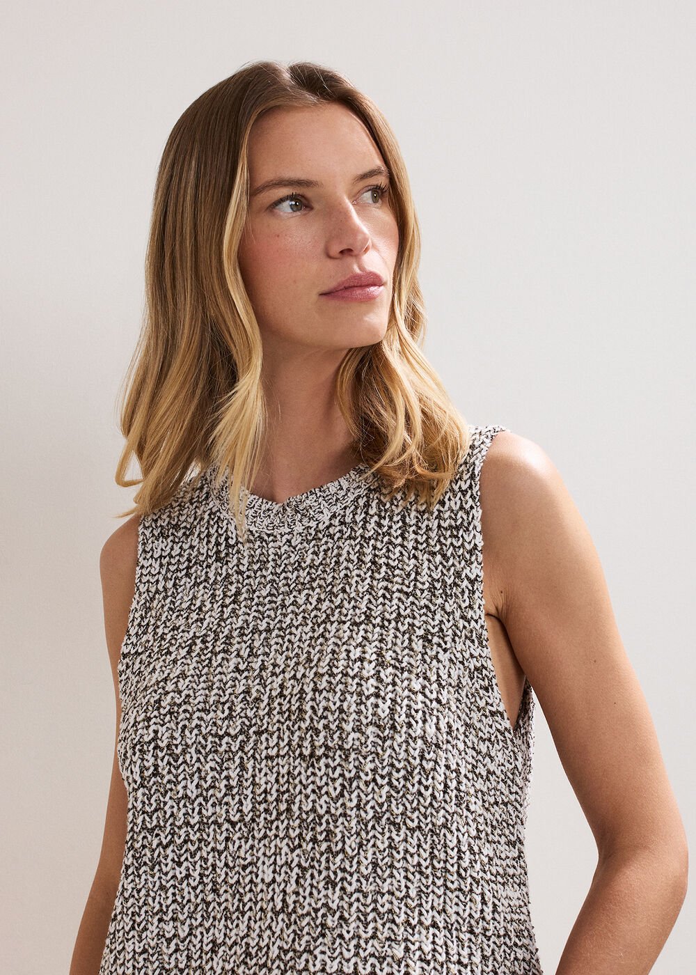 Lorelle Knit Tank Black/Ivory