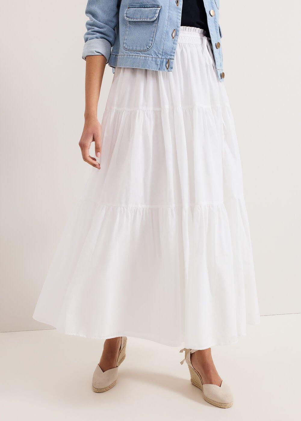Alva Cotton Skirt White
