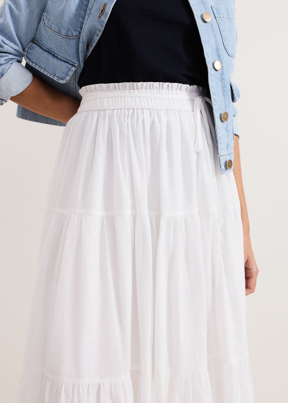 Alva Cotton Skirt White