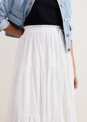 Alva Cotton Skirt White