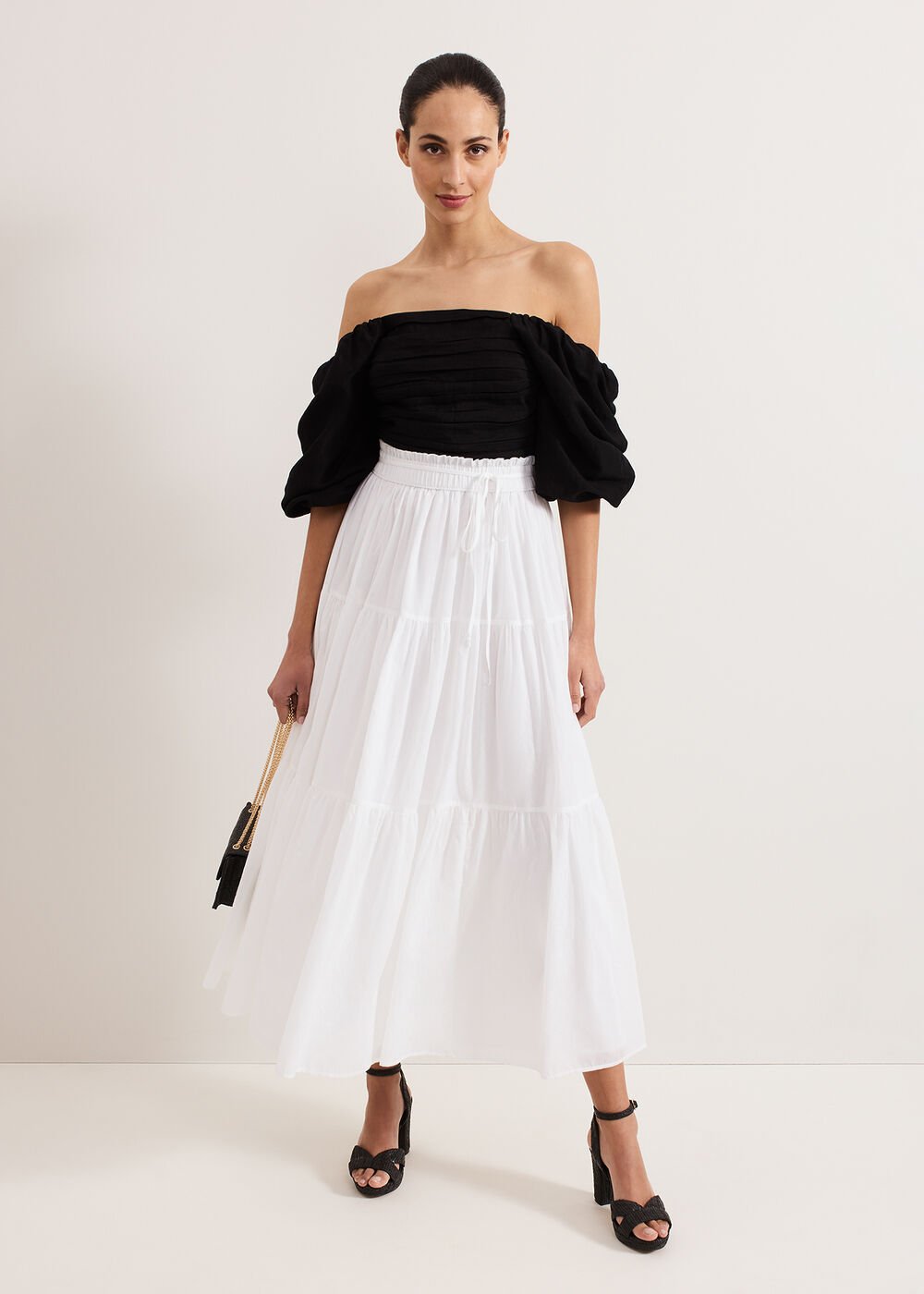 Alva Cotton Skirt White