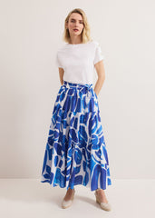 Alva Print Skirt Blue