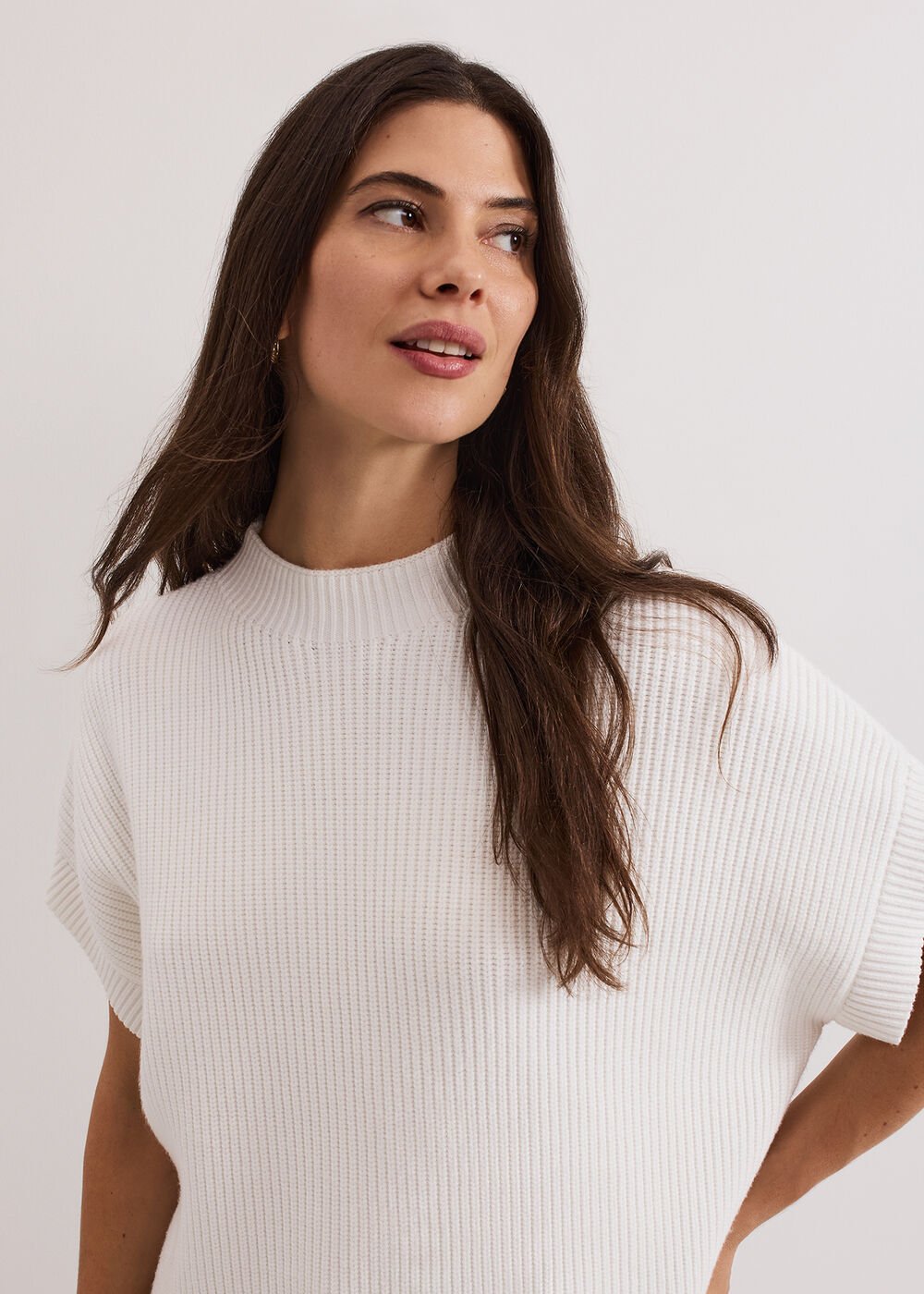 Myleene Fringe Knit Ivory