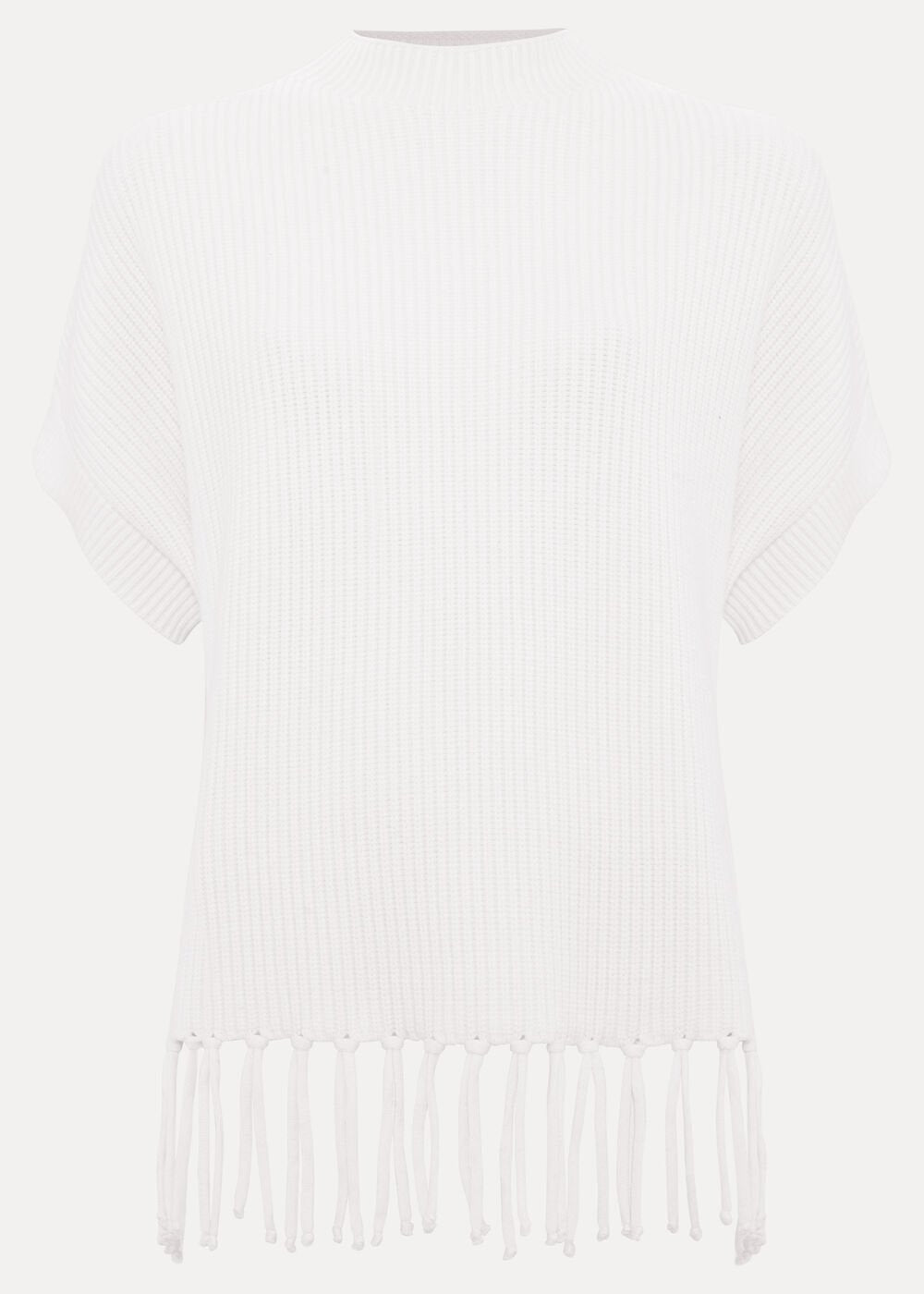 Myleene Fringe Knit Ivory