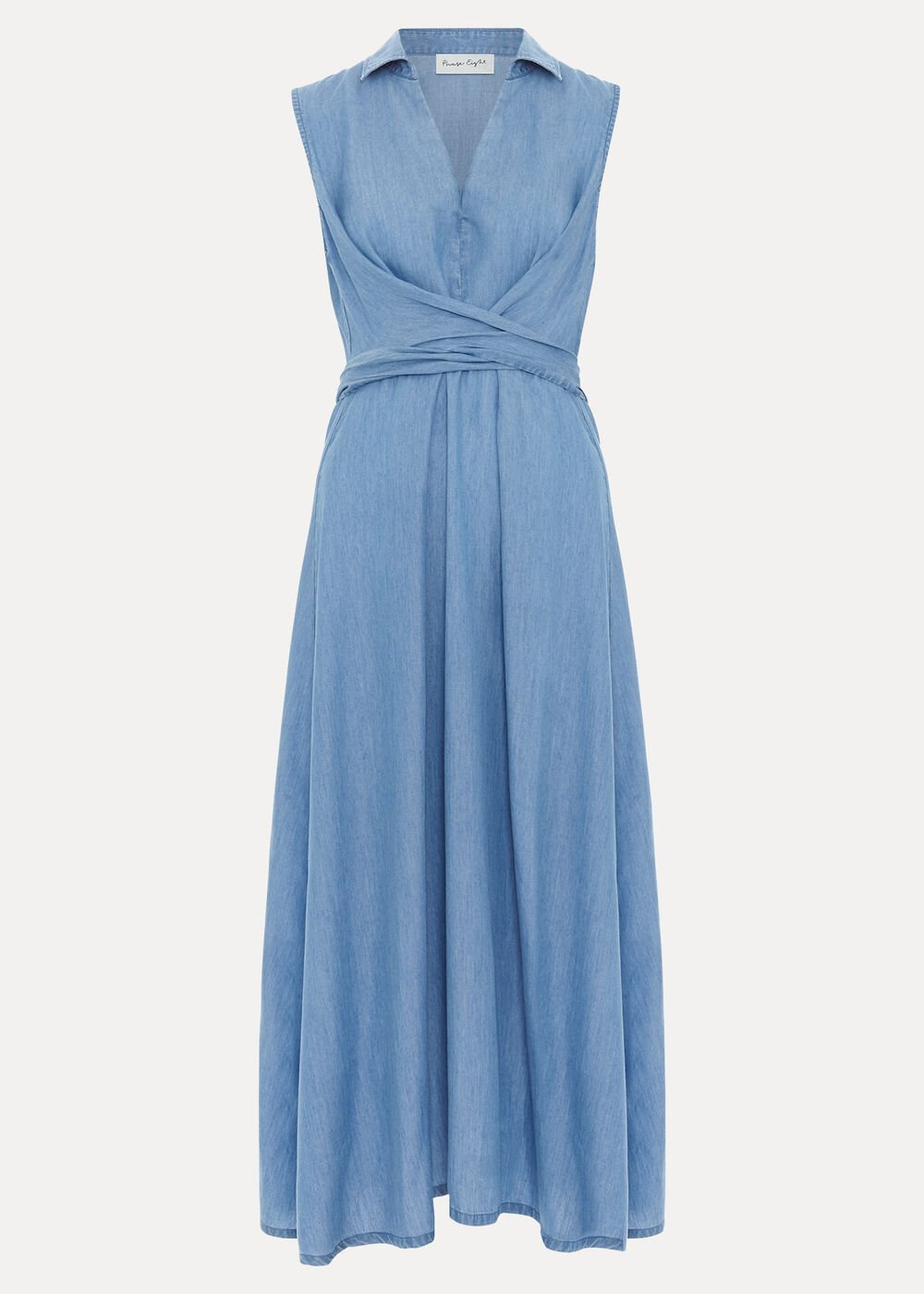 Becky Chambray Dress Blue
