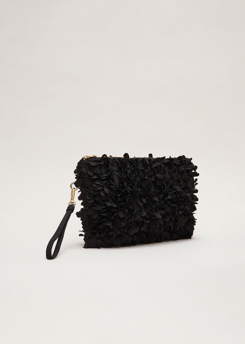 Petal Clutch Bag Black