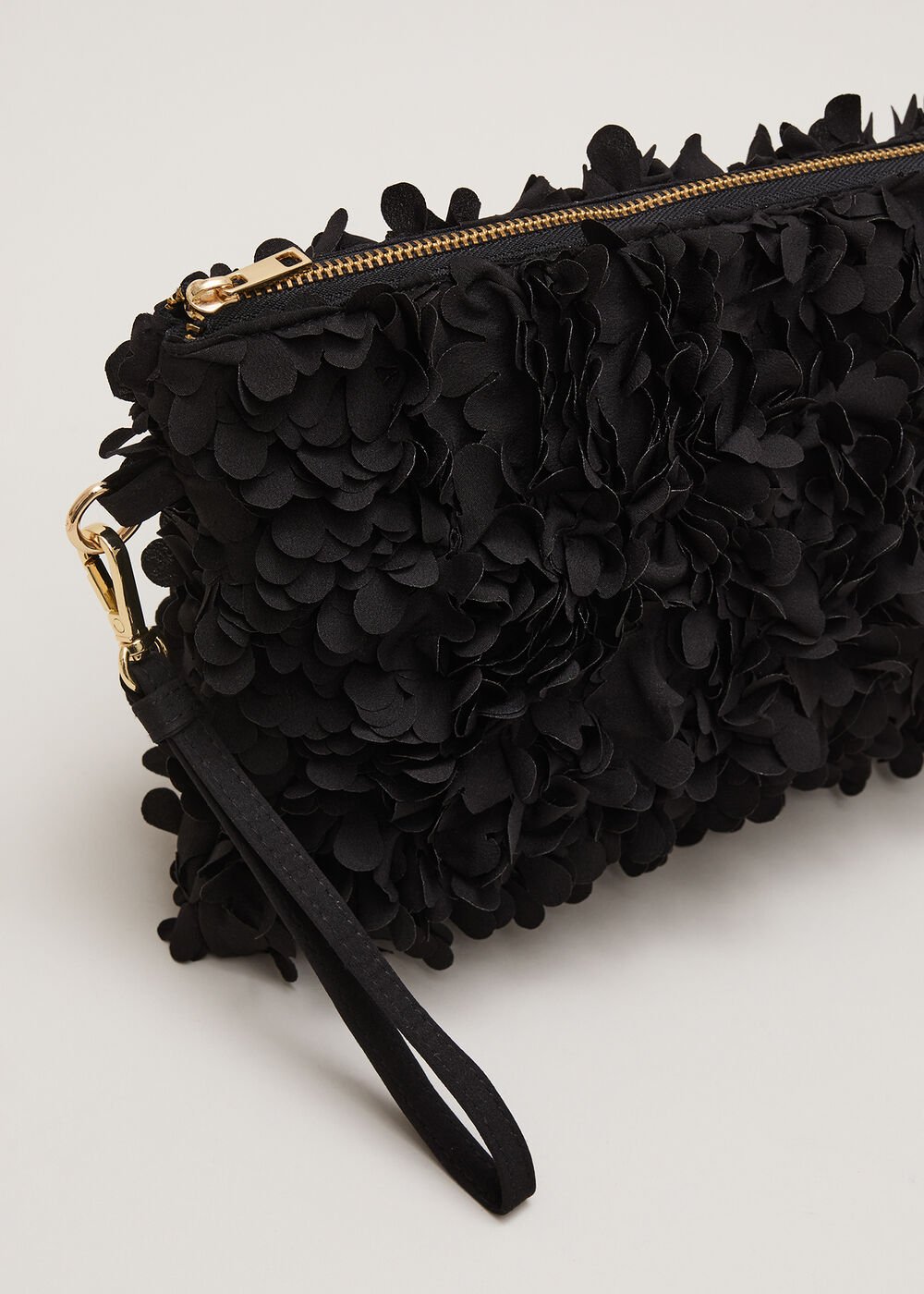 Petal Clutch Bag Black